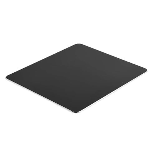 Tapis de souris en aluminium rigide noir double face pour bureau et PC