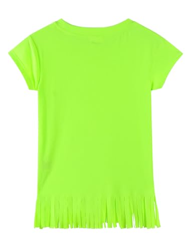 Noomelfish Girls Short Sleeve Fringe T-Shirts Soft Jersey Cotton Tee Tops (3-12 Years)2