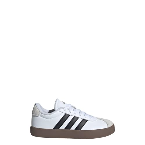 adidas Vl Court 3.0 Sneaker, White/Black/Grey, 6 US Unisex Big Kid