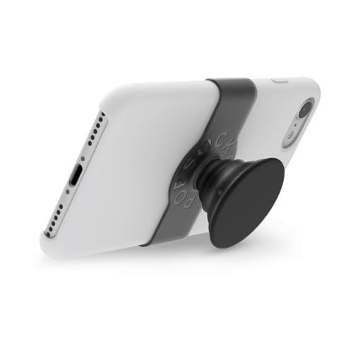 PopSockets PopSlide - Nicht Haftender PopGrip für iPhone 7/8 Silikon-Hülle - Black Haze – Ansicht 4