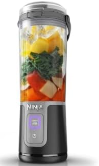 Blast Batidora portátil de 16 onzas con tapa a prueba de fugas y boquilla fácil de beber, negro, BC100BK, base recargable, fácil de transportar