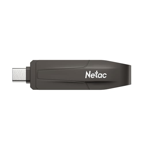 Netac 256GB Portable External USB Solid State Drive, up to 550MB/s Type-c and USB 3.2 Dual Interface for Data Storage, Expansion of Storage for Photos/Videos/Music/Files, US8