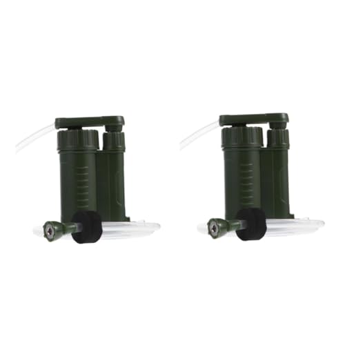 POPETPOP 2pcs Portable Outdoor Water Filter Pump Emergency Camping Water Purifier for Hiking Lightweight Easy to Use Reduces Sediment Impurities