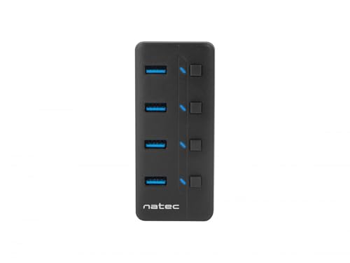HUB NATEC MANTIS 2 USB 3.0 4 PUERTOS ON OFF CON ALIMENTADOR