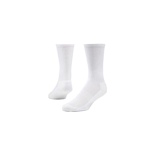 Maggie's - Organic Cotton Crew Sports Socks for Men & Women - One Pair Medium Size White - Crew 9-11
