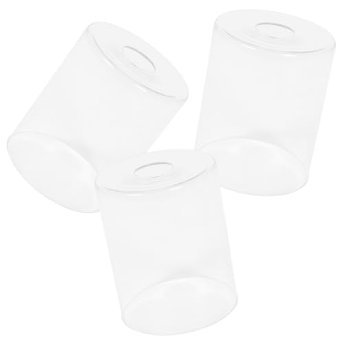 HOLIDYOYO 3個透明直筒ガラスランプシェード ペンダントライト用装飾カバー 照明器具交換用ランプアクセサリー モダン ファームハウス対応