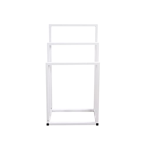 3 Tier Freestanding Towel Rail Towel Rack Stand,Metal Towel Holder and Towel Drying Rack for Bathroom Kitchen,Towel Ladder for Towelsor Clothing,Bath Storage & Hand Towels,Washcloths