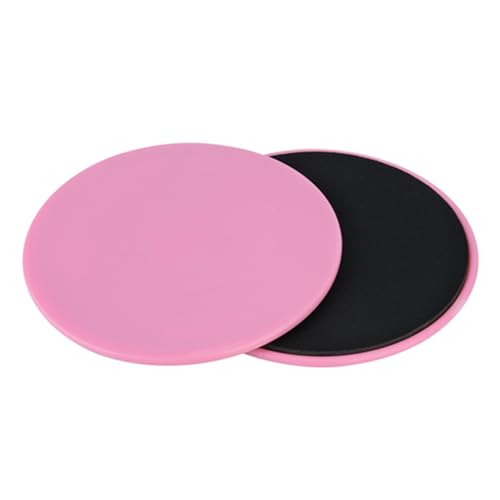 Tbest Ejercicio Disco Deslizante Core Slider Entrenamiento Físico Estabilización de Cuerpo Completo en Cualquier Superficie con Diseño Liviano y Portátil para Entrenamiento de (Pink)