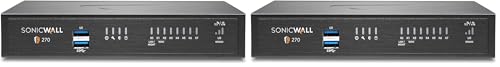 Image of SonicWall TZ270 Gen7 Firewall | Compact SMB Security Appliance with 2 Gbps Firewall Throughput, 750 Mbps Threat Prevention, Up to 64 VLANs, and SD-WAN Capability (02-SSC-2821) (Pack of 2)