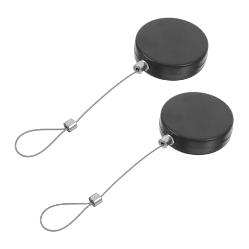 KALLORY 2pcs Retractable Safety Cable Lock Theft Steel Wire Rope Lock for Tools Remote Control Outdoor Use Compact Design with Flexible for Home Office