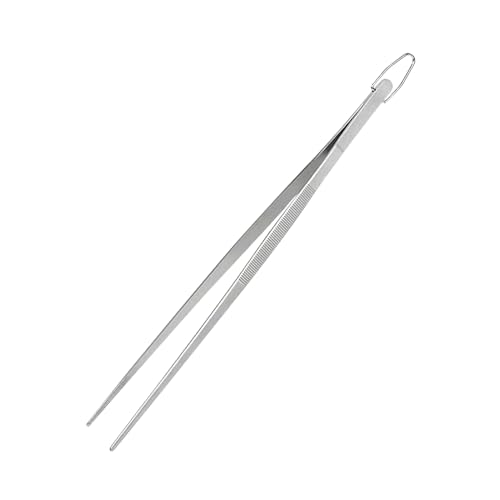 Pinze da cucina professionali in acciaio lunghe pinzette per barbecue | Pinze per grigliare | BBQ in acciaio per buffet ristorante cucina feste barbecue grigliare pasta frutti di mare