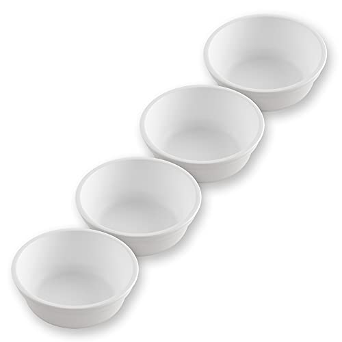 Image of Re-Play Made in USA 12 Oz. Reusable Plastic Bowls, Set of 4 - Dishwasher and Microwave Safe Bowls for Snacks and Everyday Dining - Toddler Bowl Set 4.9" x 4.9" x 1.8" White