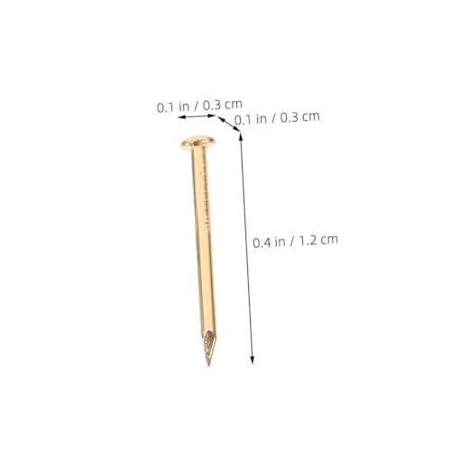 jojofuny 200 piezas Clavos de Cobre 1.2 x 15 mm Cabeza Redonda para Reparación de Muebles y Colgar Fotos miniatura 2