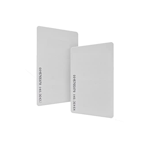 AOAMZ 50 unidades 125 kHz RFID Proximidad ID Smart Card Tag 0,8 mm de grosor TK4100 / EM4100 / EM4200 Lectura única tarjeta para sistema de control de acceso, Key Card