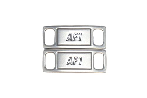 AF1 LACE TAGS LOCKS METAL MATTE SILVER REPLACEMENT PAIR