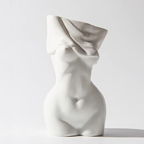 Buy Mila Moya Ceramic Flower Vase 8in x 4in Modern Female Body Vase