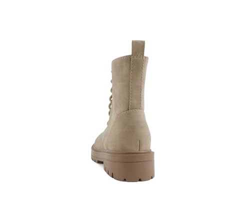 Image of Soda FIRM - Lug Sole Combat Ankle Bootie Lace up w /Side Zipper