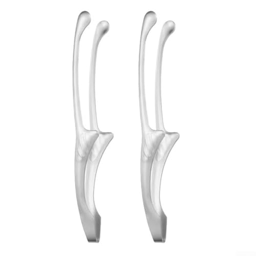 2 pinzas de cocina de acero inoxidable, para cocinar, freír, asar, servir, para parrilla y horno, 25,5 x 3,2 x 3 cm (B)