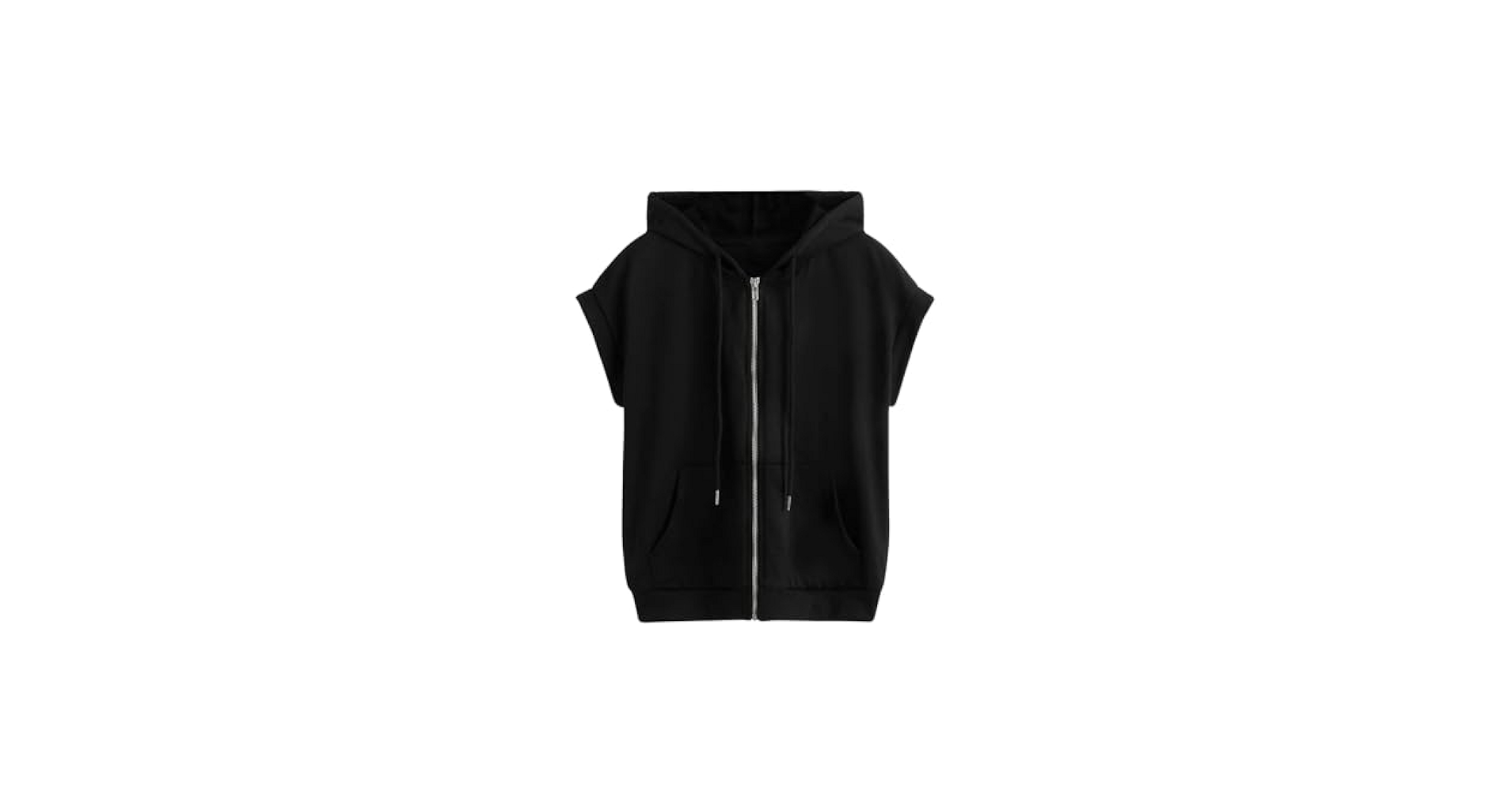 SweatyRocks Women's Sleeveless Zip Up Hoodies Tops