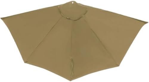 9FT Half Round Patio Umbrella Replacement Canopy, 5 Rib Market Umbrella Top Cover, Durable Outdoor Balcony Shade Fabric, Weather-Resistant Sunshade Replacement