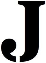 18x24 Large Letter Stencil from 4 Ply Mat Board-Stardos Font-Letter J
