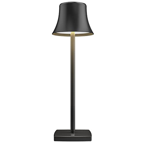 SAKRINGT LED Cordless Table Lamps Rechargeable,5000mAh Battery Operated Table Light,3 Color Stepless Dimming,Portable Small Desk Lamp in Aluminum for Party Patio Restaurant Indoor/Outdoo