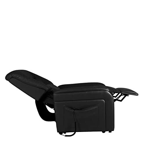 YITHOPI Polstersessel Relaxsessel Verstellbare Rückenlehne,Fernsehsessel mit Liegefunktion,Fernsehsessel Schwarz Kunstleder,für Wohnzimmer, Schlafzimmer, Büro 82 x 91 x 111 cm (L x B x H) – Bild 3