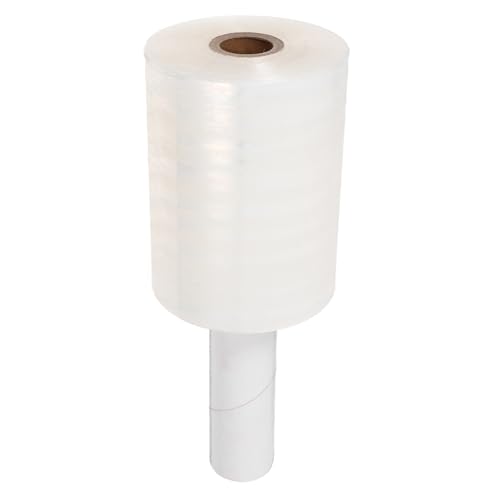 VILLFUL 1 Roll Handle Stretch Film Moving Wrap Packaging Protective Film Warehouse Supplies Shrink Wrap Stretch Wrap for Packing Wrapping Stretch Film for Moving Pallet Wrap Pe Transparent