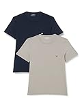 Emporio Armani Underwear Herren 2-Pack T-Shirt Essential Core Logoband Unterhemd, Black, L (2er Pack)