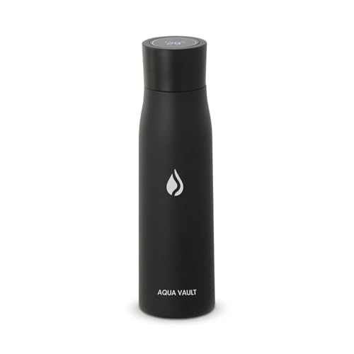 Image of AQUA VAULT PureX Self-Cleaning Smart Water Bottle - 750ml 25oz | With UV-C Purifier, Digital Temperature Display & Hydration Reminder | 316 Medical Grade Stainless Steel | 24H Cold-12H Hot