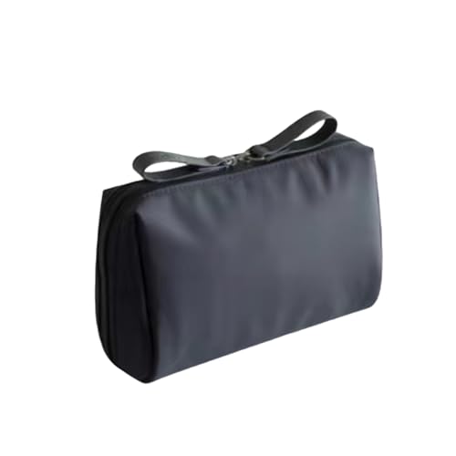 BLOOPIC 化粧ポーチ ナイロン収納バッグ ポータブル ミニ コンパクト 軽量 防水ナイロン素材 多機能 旅行用キャリー レディース携帯化粧ポーチとしても使えます (オールブラック)