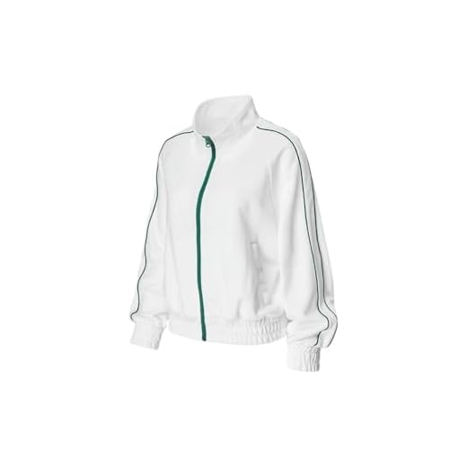 JJDFW Women Golf Wear Spring Stand Collar Tennis Coat Warm Striped Casual Workout Jacket Ladies Fashion Slim Jogging Tops, White, L