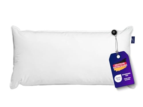 Traumnacht orthopädisches Wasserkissen mit anpassbarer Füllmenge, Bezug aus 100% Baumwolle, 50 x 70 cm, entwickelt in Deutschland - produziert in der EU, Weiß, 1 Stück (1er Pack)