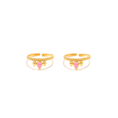 Image of Shaya by Caratlane | 925 Silver|Mayura Pankhi Ring in Gold Plated 925 Silver | Gifts for Womens & Girls