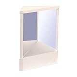 Tainrunse Non Reversing Mirror Professional Mirror Precision True Vanity Makeup Mirrors Non Magnifying Tabletop Mirrors for Accurate Reflections White S
