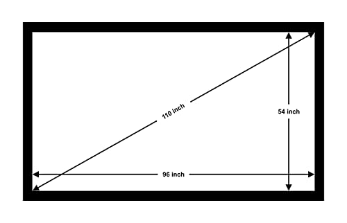 Image of BIG VUE 110 Inch ALR UST Projector Screen 16:9 Ambient Light Rejecting Projection Screen for Ultra Short Throw Projector, 160 Wide View Angle Fixed Frame Screen for Classroom, Home Theater or Office