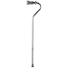 Sammons Preston Adjustable Aluminum Walking Cane with Standard Handle, Ergonomic Cane, Orthopedic Cane, Offset Walking Stick for Independent Mobility, Comfort Handle for Elderly, Disabled, Handicapped