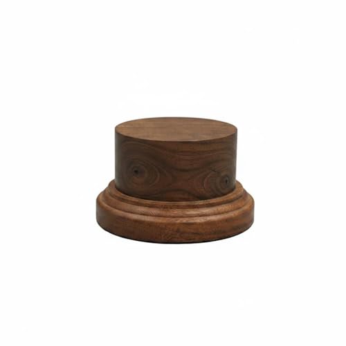 Socle figurine présentoir modèle noyer support collection étagère 8cm