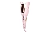 L'ANGE HAIR SculptWaver Titanium Deep Wave Crimper | Modern Crimper for Easy, Uniform Waves & Sculpted Texture | Negative Ion Technology for Frizz-Free Shine & Smooth Hair (Blush - Small)