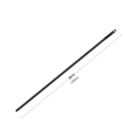 Feiquan 4-Section 30-To-56 Inch Spin Mop Replacement Head Handle For Easywring Mop Refills Compatible With Triangle Spin Mop, Microfiber Mop Easy Cleaning Floor Head Mop, Black #TOP1