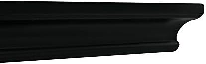 AHDECOR Black Floating Corner Shelves Set of 2, MDF Wall Shelves for Bedroom, Living Room, Bathroom, Kitchen, Office and more