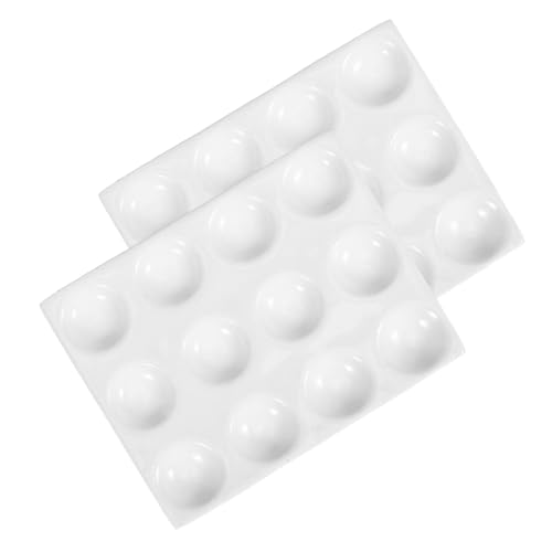 FIXOSHEE Placa de Reacción Puntual de Cerámica Blanca 12 Agujeros para Laboratorio Químico, Placa de Porcelana Resistente Abrasión para Experimentos Científicos y Pruebas Químicas