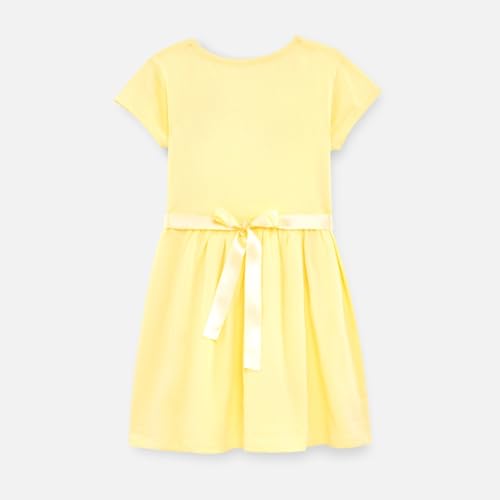 Image of Nap Chief Kids Official Cartoon Characters Printed Cotton Dress for Girls, Fit & Flare Summer Dress for Casual Wear