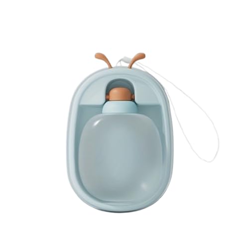 子犬用 ウォーターボトル 犬用携帯水ボトル 500ml 完全防水&BPAフリー ボウル内蔵給水器 アウトドア必須 ハイキング・キャンプ・散歩対応(Blue)