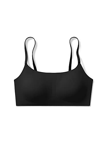 True & Co Womens True Body Scoop Adjustable Strap Bra, Black, M 34C-D 36A-B Us #TOP4