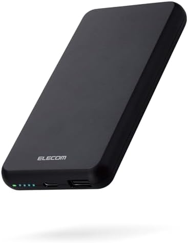 エレコム モバイルバッテリー 大容量 10000mAh 15W 2台同時充電 出力2ポート (Type-C/USB-A) 入力(Type-C) 【 iPhone SE3 / 13 / 12 / iPad/Android 各種対応】 ブラック EC-C05BK