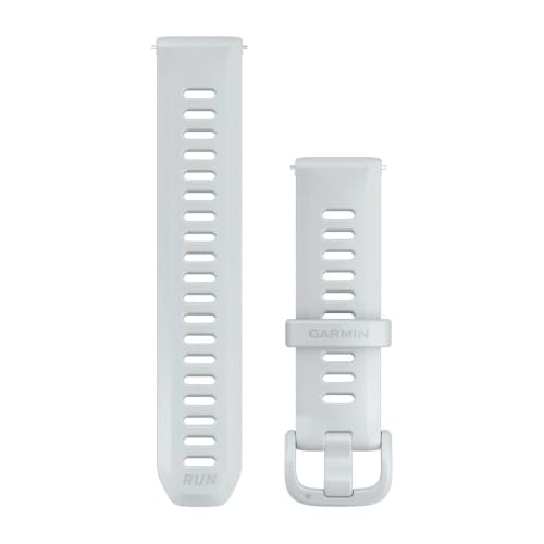 Garmin Bracelet de Montre Officiel Quick-Release, Silicone, Whitestone