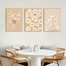 Tableaux muraux floraux pour masquer grands murs vides - 2