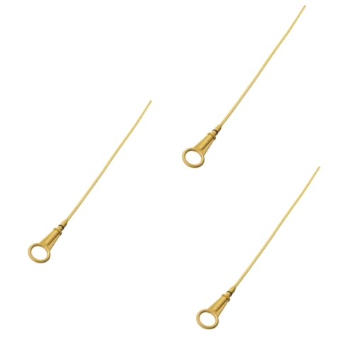 PACKOVE 3pcs Engine Oil Level Indicator Tool for Checking Engine Oil Compatible Transmission Easy Locate Bright Handle Aftermarket Replacement