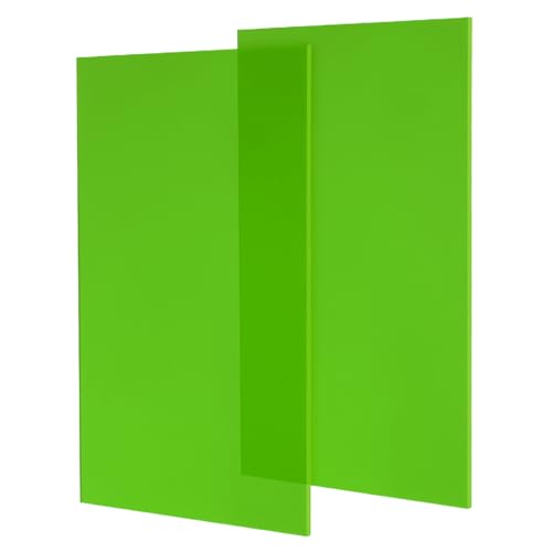 Feuille plastique acrylique transparent 3mm plaque verte 20x30 cm gravure laser